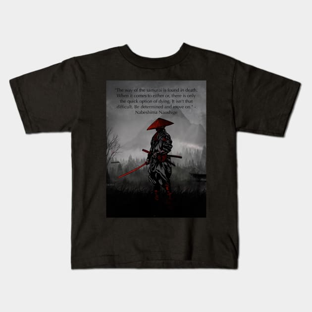 Samurai x bushido Kids T-Shirt by Kalpataru